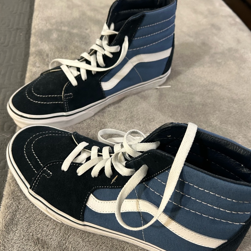 Vans High-Top Sneakers - Blue,Navy and White